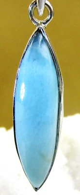 Larimar   Anhänger  in  925 Silber  gefasst    A-Qualität            Nr.8 - Bild 1 von 2