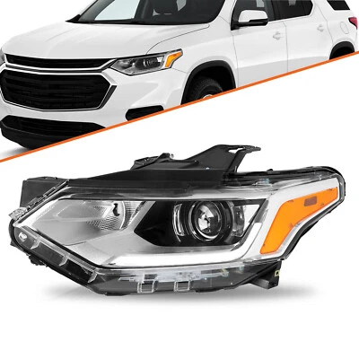 for 2018-2021 Chevy Traverse Chrome HID/Xenon Headlights Driver Side w/ LED DRL - Image 1 of 4