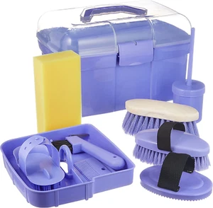Putzbox Befüllt Für Kinder, Lila (Pflegeset Für Pferde) 321765, 8 Stück (1Er Pac - Bild 1 von 4