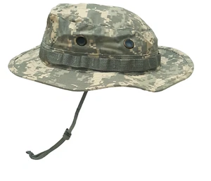 US Army Genuine Issue NyCo Ripstop Boonie Hat, Universal Camo (ACU) - Picture 1 of 4
