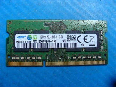 Toshiba C55-B5299 Samsung 2GB PC3L-12800S SO-DIMM RAM Memory M471B5674QH0-YK0 - Image 1 of 2