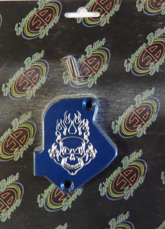 YAMAHA RAPTOR 50 80 90 SUZUKI QUADSPORT ПЛАМЯ ЧЕРЕП СИНЯЯ ЗАГОТОВКА КРЫШКА ДРОССЕЛЬНОЙ ЗАСЛОНКИ - Изображение 1 из 1