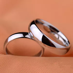 Tungsten Men Women Wedding Engagement Ring Promise Band Couple Lover for Her His - Picture 1 of 22
