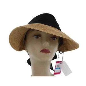 Parasol natural Vince Camuto con espalda elástica y arco etiquetas $38 etiqueta #HT230 - Imagen 1 de 4