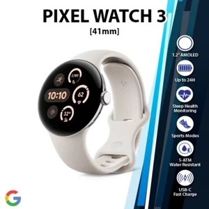 Google Pixel Watch 3 iOS Android Smartwatch (41mm/Porcelain/AMOLED/Bluetooth) - Zdjęcie 1 z 6