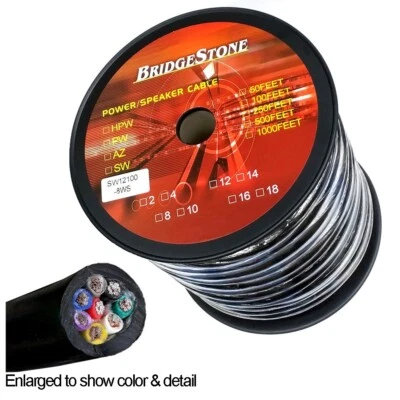 100 ft foot 12 gauge 8 conductor PRO AUDIO HIGH POWER SPEAKER CABLE WIRE SNAKE - Image 1 of 3