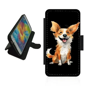 Corgi Wallet Phone Case For iPhone Samsung flip Cover dog COR1 - Picture 1 of 4