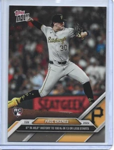 PAUL SKENES 2024 TOPPS NOW ROOKIE #491 PITTSBURGH PIRATES - Picture 1 of 2