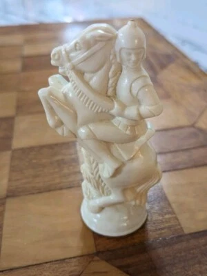 De colección E.S. "Pieza de ajedrez Lowe ANRI caballero renacentista blanco 4 1/4"" medieval" Foto 1 de 4