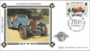 Alfa Romeo Tipo B P3 Race Car Hon Brian Lewis Isle of Man Benham Silk FDC 1985 - Picture 1 of 1
