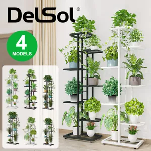 DelSol Plant Shelf Rack Display Stand Multiple Flower Pot Holder Indoor Outdoor - Picture 1 of 84