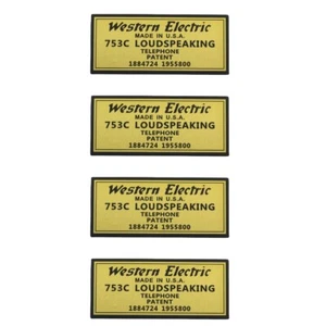 WESTERN ELECTRIC 753C ALTAVOZ Logo Insignia Impermeable PEGATINA CALCOMANÍA 51mmX23mm - Imagen 1 de 9