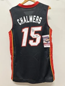 Mario Chalmers signed Miami Black Custom Pro Style Jersey w/ 2X NBA Champ - JSA - Picture 1 of 2
