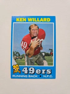 Tarjeta de fútbol americano Ken Willard 1971 Topps #129 San Francisco 49ers - Imagen 1 de 2