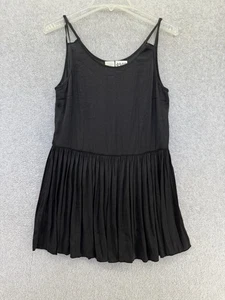 Mini vestido para mujer Eloise plisado sin mangas talla XS negro liso Anthropologie - Imagen 1 de 9