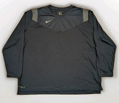Nike Shirt Mens 4XL Navy Blue Long Sleeve Training Athletic UV Team Player Crew - Image 1 of 4