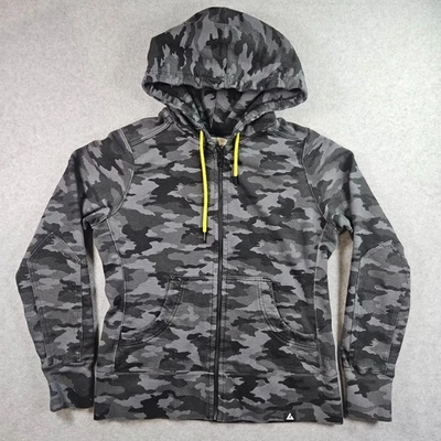 American Giant Hoodie Womens Sz L Black Gray Camo Full Zip Sweatshirt USA - Image 1 of 4