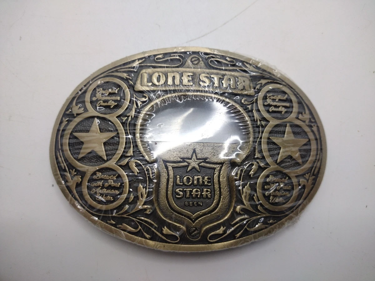 lone star beer belt buckle products for sale | eBay