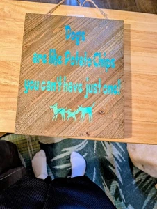 Dog Wooden Sign Hangable Pet Accessory - Picture 1 of 1