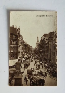 Vintage RPPC Cheapside London National Series Echtfoto Postkarte um 1910 + gebraucht - Bild 1 von 5