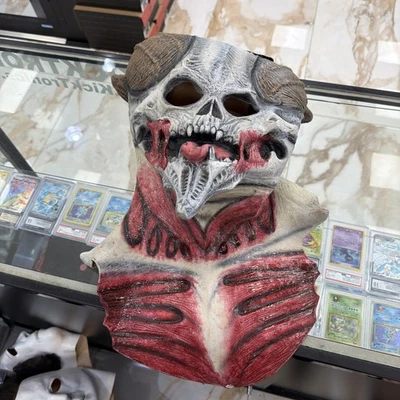 Máscara Látex Diablo Rojo Guantes Demonio Macabro Producciones Halloween Hecho en México Foto 1 de 4