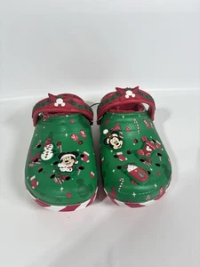 Disney Parks Weihnachten Crocs M6 W8 Fleece gefüttert Mickey Minnie Jollywood Party - Bild 1 von 6