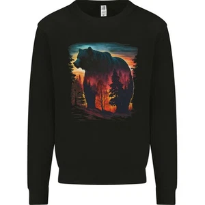 Mythical Grizzly Bear in the Forest Kids Sweatshirt Jumper - Picture 1 of 3