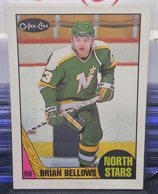 87-88 O-Pee-Chee Brian Bellows 🚨🚨🚨 Minnesota North Stars  - Image 1 of 2
