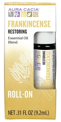 Aceite esencial de incienso roll on 031 fl oz Aura Cacia cuidado de la piel aromaterapia Foto 1 de 4