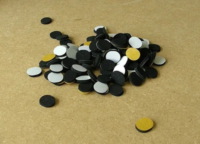 100 x Klebefüße Moosgummi Polster | selbstklebend | oval rund Ø 16mm | 3mm dick - Bild 1 von 4