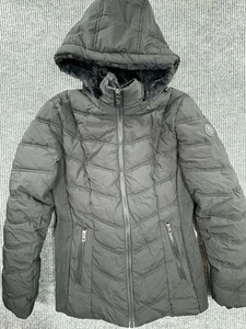 Nautica Jacket Womens Small Hooded Quilted Water Resistant Stretch Warm Coat - Picture 1 of 13