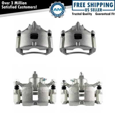 Conjunto de pinça de freio a disco dianteira e traseira 4 peças com suportes e ferragens para Impala - Imagem 1 de 4