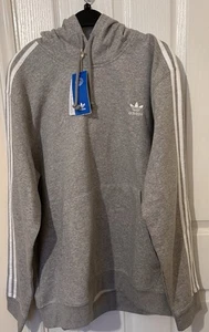 Adidas Essentials Hoodie 3-Streifen grau Gr. XL - Bild 1 von 5