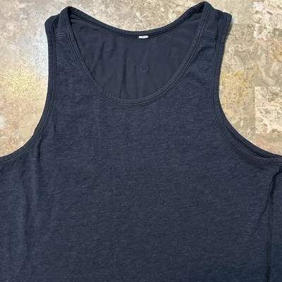 Camisa Lululemon Para Hombres Pequeña Azul 5 Años Camiseta sin Mangas Suave Gimnasio Yoga Foto 1 de 4