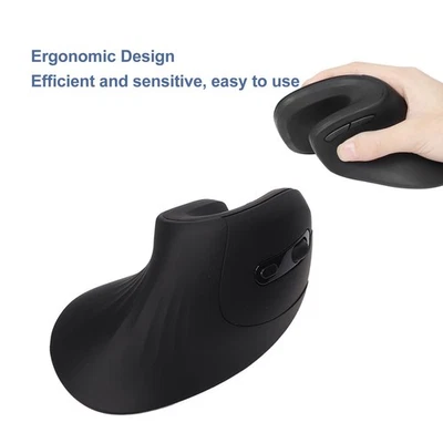 2.4Ghz Wireless Vertical Mouse Ergonomic Rechargeable 3200Dpi Wireless Mou AM - Image 1 of 4