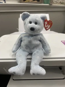 Ty Beanie Baby Flakey der Bär Geburtsdatum 31. Januar 2002 neu mit Etikett kostenloser Versand - Bild 1 von 5