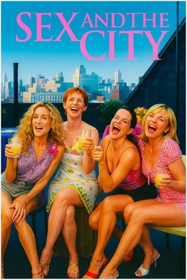 PÓSTER DE SEXO Y LA CIUDAD - SERIE HBO CARRIE SAMANTHA CHARLOTTE MIRANDA ARTE DE NYC Foto 1 de 2
