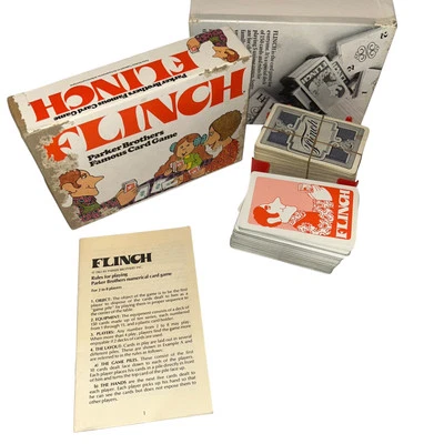 Juego de cartas Parker Brothers Flinch con libro de reglas vintage 1976 Foto 1 de 4