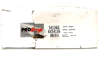 ProStop Brake Rotor AX54136/54136G, Vented Cast Iron Rear Disc Brake Rotor - Image 1 of 2