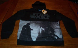 STAR WARS Luke Skywalker Darth Vader HOODIE HOODED Sweatshirt LARGE NEW w/ TAG - Picture 1 of 4