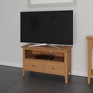 Natland Pequeño Soporte de TV Unidad de Entretenimiento Gabinete de Almacenamiento de Medios Marco de Madera Maciza - Imagen 1 de 8