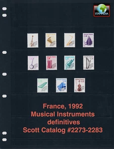 1/2 sconto $91,00 Scott Value - 1992 FRANCIA Strumenti Musicali definire CV MNH NH UMM - Foto 1 di 4