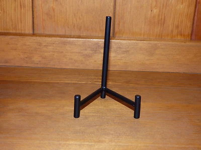 Ceramic art tile plate coaster stand display holder heavy duty black metal New - Image 1 of 4