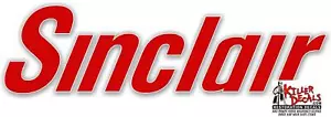 (SINC-17R) 6"X1" RED SINCLAIR NAME MOTOR OIL GASOLINE GAS DECAL STICKER - Picture 1 of 1