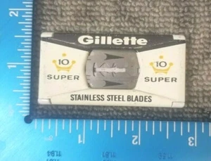 VINTAGE PAKET GILLETTE EDELSTAHL 10 SUPERKLINGEN 95A - Bild 1 von 3