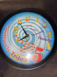 vintage tgi friday’s countdown to friday’s clock RARE 1998 heublein ltd.
