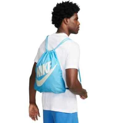 Nike Logo Gym Cinch Sack Drawstring Bag Unisex Soccer Pocket Blue DC4245 407 New - Image 1 of 4