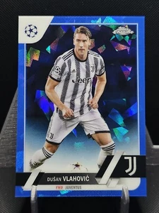 2022-23 Topps Chrome Sapphire UEFA Club Competitions Dusan Vlahovic #75 - Picture 1 of 2