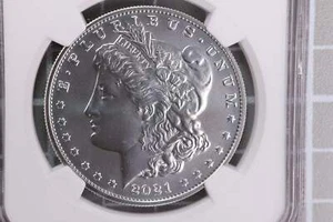 2021 Morgan Silver Dollar Commemorative, 'O' Privy Mint, NGC MS69, #230724007 - Picture 1 of 2
