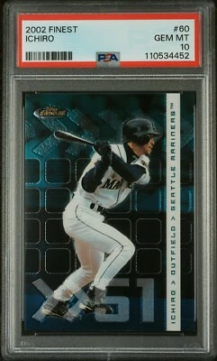 2002 Finest #60 Ichiro Suzuki - PSA 10 - HOF - Image 1 of 2